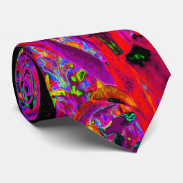 Trippy Abstrakt Rainbow Oriental Lily Flowers Slips