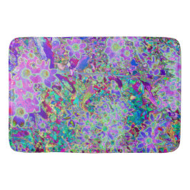 Trippy Abstrakt Rosa och Lila blommor Badrumsmatta