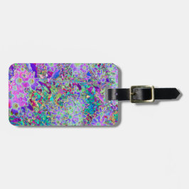 Trippy Abstrakt Rosa och Lila blommor Bagagebricka