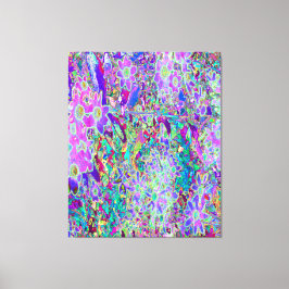Trippy Abstrakt Rosa och Lila blommor Canvastryck