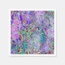 Trippy Abstrakt Rosa och Lila blommor Pappersservett