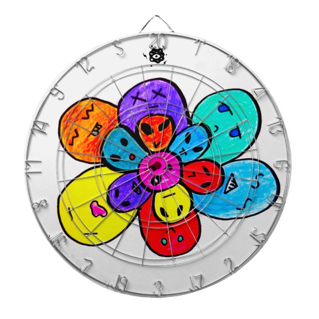 Trippy Alien Flower Darttavla (Framsidan)