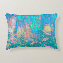 Trippy Aqua Sunrise med Psychedelic Flowers