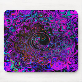 Trippy Black and Magenta Retro Liquid Swirl Musmatta