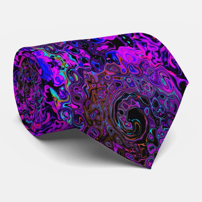 Trippy Black and Magenta Retro Liquid Swirl Slips (Rullad)