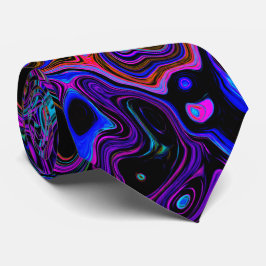 Trippy Black and Magenta Retro Liquid Swirl Slips