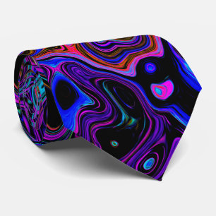 Trippy Black and Magenta Retro Liquid Swirl Slips