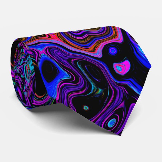Trippy Black and Magenta Retro Liquid Swirl Slips (Rullad)