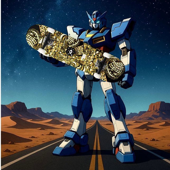 Trippy Black Guld Doodle Mini Skateboard Bräda 18,5 Cm (Skapare uppladdad)