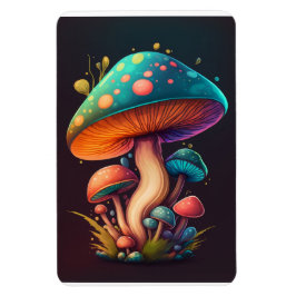 Trippy Blue Amanita Muscaria Flexible Photo Magnet