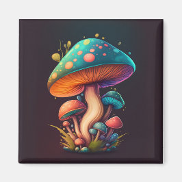 Trippy Blue Amanita Muscaria Flexible Photo Magnet