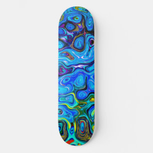 Trippy Blue Mini Skateboard Bräda 18,5 Cm