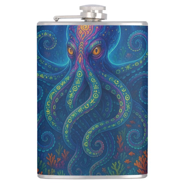 Trippy Blue Octopus Fickplunta (Framsidan)