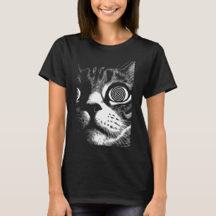Trippy Cat Pastel Goth Gothic Grunge Alt Punk Weir T Shirt