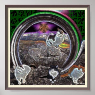 Trippy Cats Poster