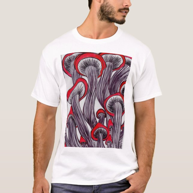 Trippy champinjonmanar skjorta för T Shirt (Framsida)