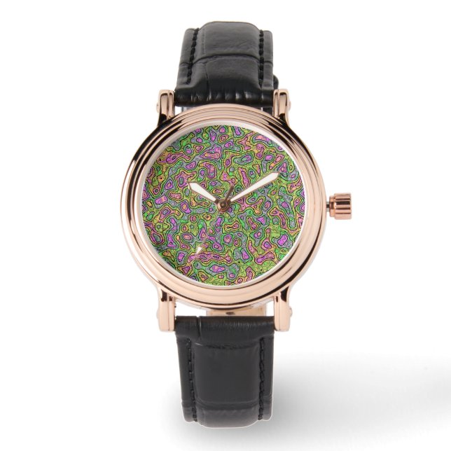 Trippy Colorful Blob Armbandsur (Framsida)