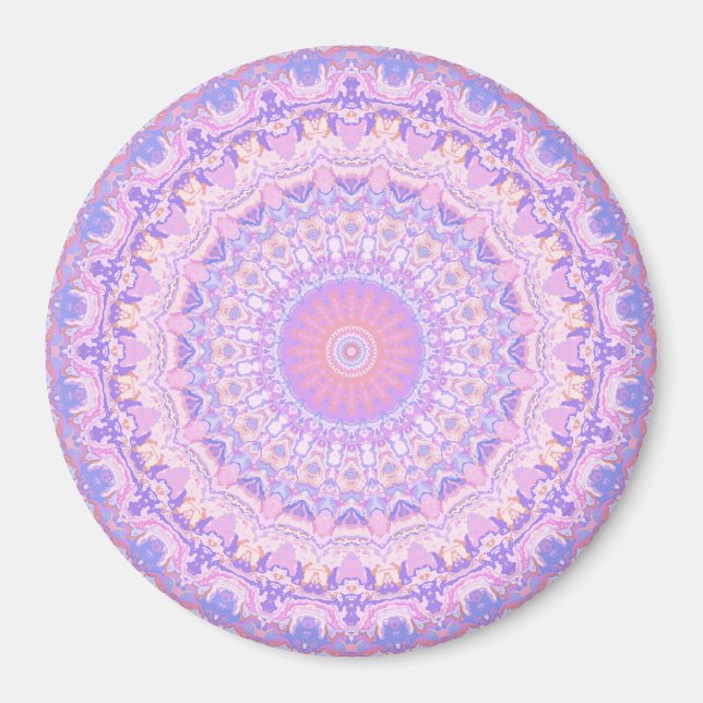 Trippy Colorful Intricate Boho Mandala Magnet (Framsidan)