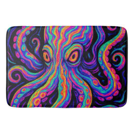 Trippy Colorful Octopus Badrumsmatta