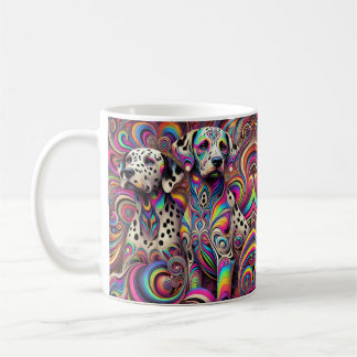 trippy dalmatian kaffemugg