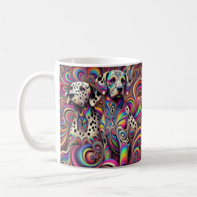trippy dalmatian kaffemugg (Vänster)
