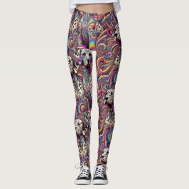 trippy dalmatian leggage leggings