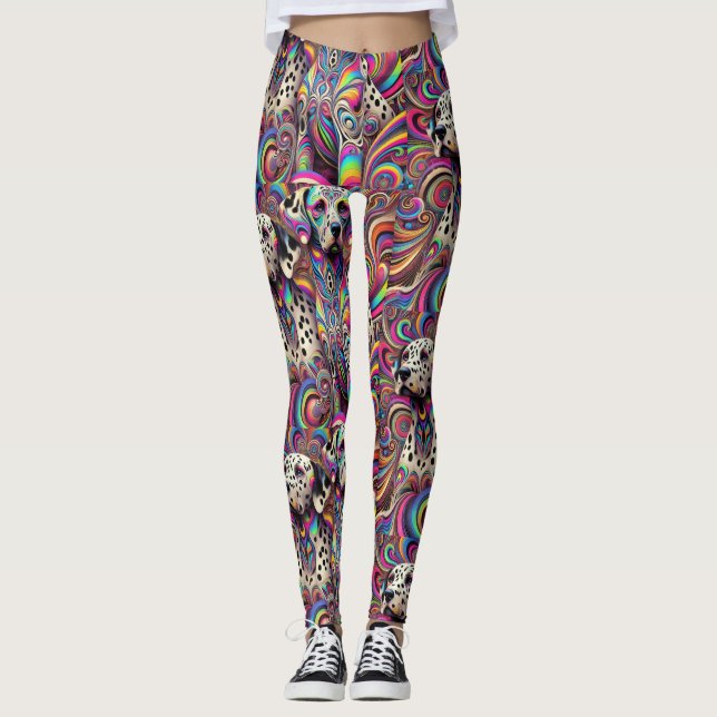 trippy dalmatian leggage leggings (Framsida)