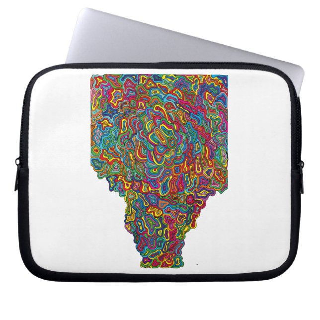 Trippy datormuff laptop sleeve (Framsidan)