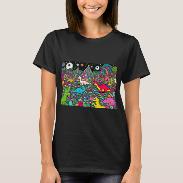 trippy dinos t shirt (Framsida)
