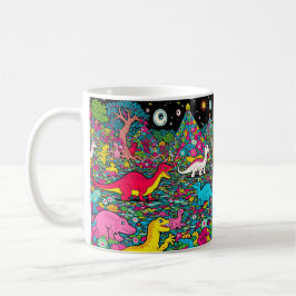 Trippy dinosaurs kaffemugg
