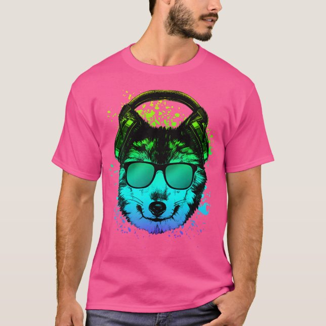 Trippy Dj Edm Techno House Vargars Psychedelic Var T Shirt (Framsida)