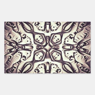 Trippy Döskallars-dekal Rektangulärt Klistermärke
