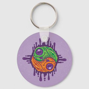 Trippy Drippy Frog Yin Yang Nyckelring