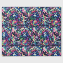 Trippy Dye Halloween häxgudadresshackar Presentpapper