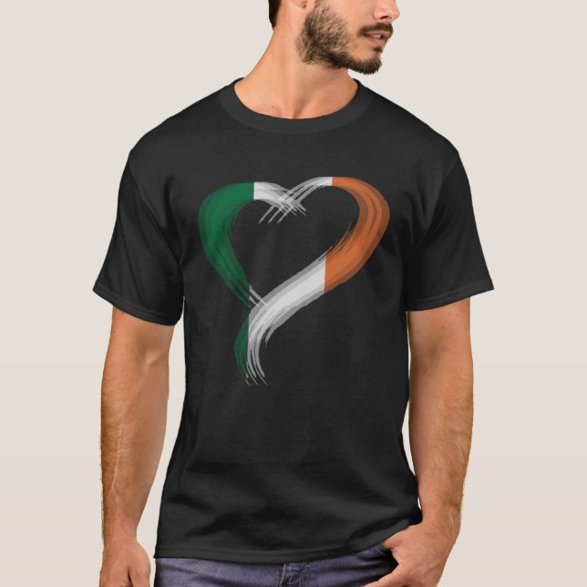 Trippy eart I kärlek Ireland flagga Edm raves tech T Shirt (Framsida)