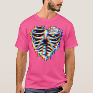 Trippy Edm House Music Älskare Rave Heart Shape Va T Shirt