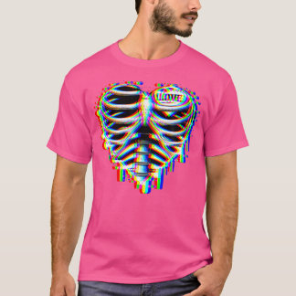 Trippy Edm House Music Älskare Rave Heart Shape Va T Shirt