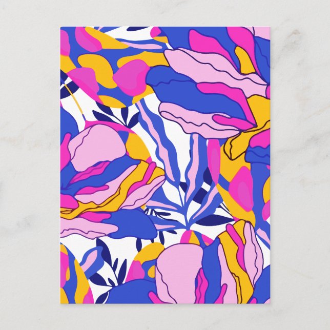 Trippy Flower Helg Vykort (Framsida)