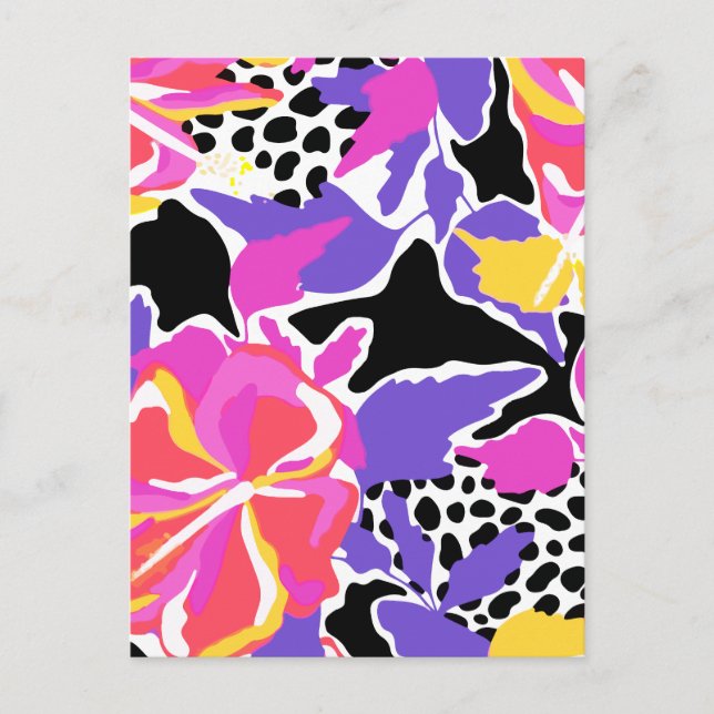 Trippy Flower Helg Vykort (Framsida)