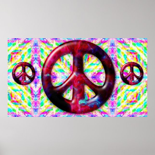 Trippy Fredstecken Fractal Poster Skriv ut (Framsidan)