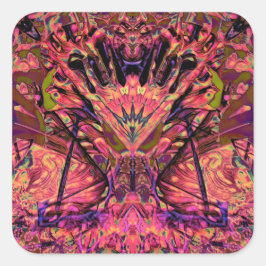 Trippy Garland Fyrkantigt Klistermärke