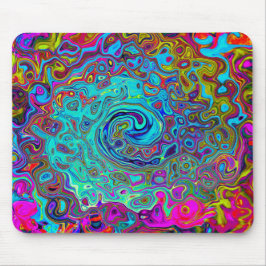 Trippy Himlar Blue Abstrakt Retro Liquid Swirl Musmatta