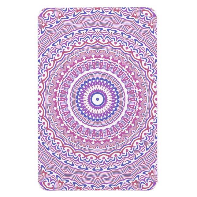Trippy Hippie Boho Groovy Bohemian Kaleidoscope Magnet (Vertikal)