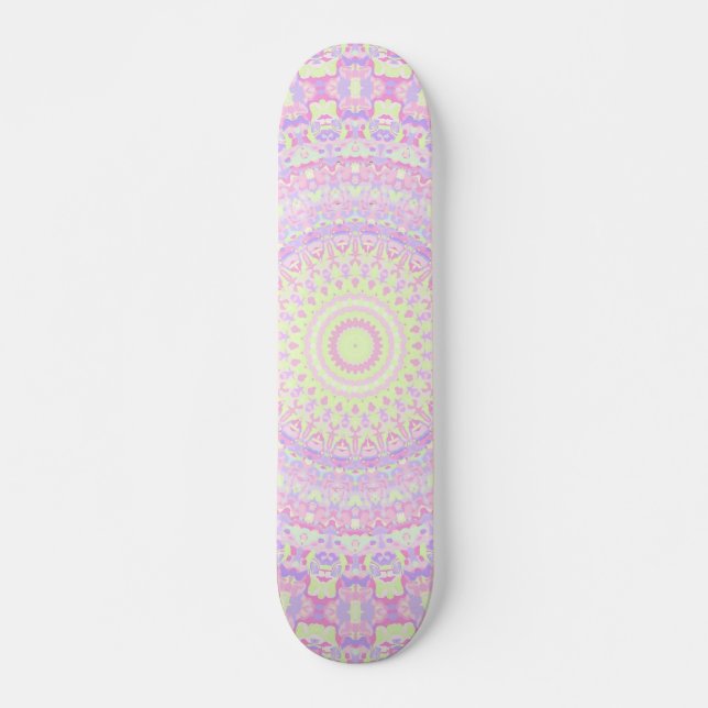 Trippy Hippie Mandala  Mini Skateboard Bräda 18,5 Cm (Framsida)