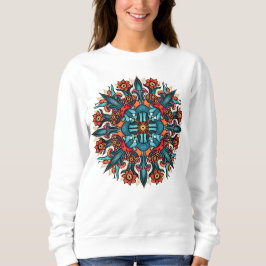 Trippy hippie psychedelic groovy mushroom-blomma t shirt