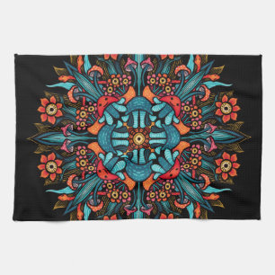 Trippy hippie psychedelic groovy mushroom konstig kökshandduk