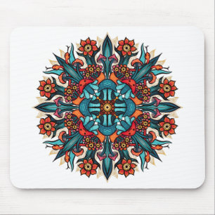 Trippy hippie psychedelic groovy mushroom mandala musmatta