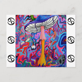 Trippy Hippy Mushroom-vykort Vykort