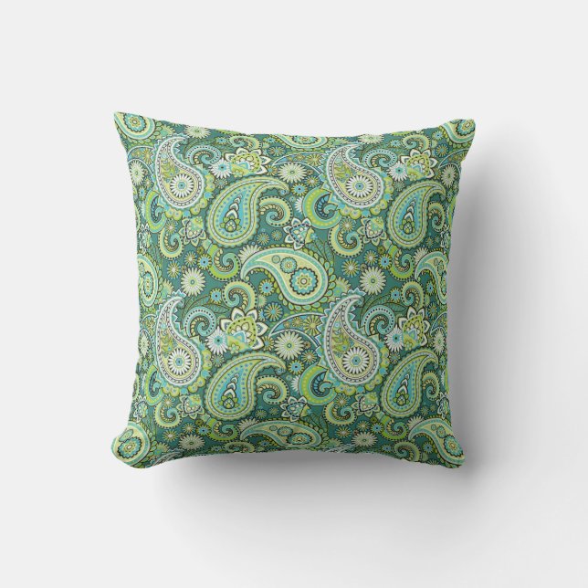 Trippy Hippy Paisley Dekorativ kudde (Framsida)