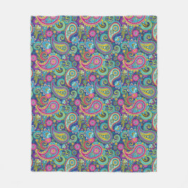 Trippy Hippy Paisley Fleece Blanket